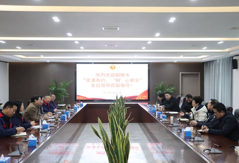 楊文萍到公司開展“親清有約、‘銅’心助企”走訪調研